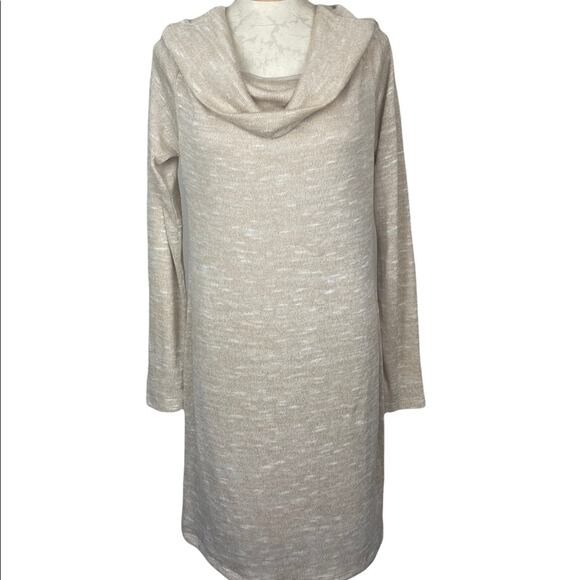 Charming Charlie Spacedye Off the Shoulder Long Sleeve Sweater Dress Beige M - Picture 1 of 9